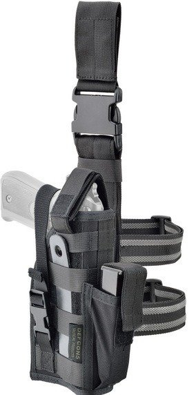 AMBIDEXTROUS LEG PISTOL HOLSTER - DEFCON 5 - BLACK