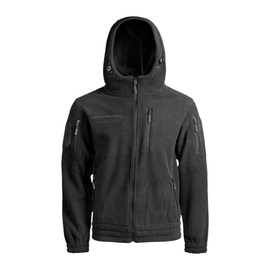 COLD WEATHER FLEECE JACKET WITH HOOD - GEN.II - BLACK - MIL-TEC