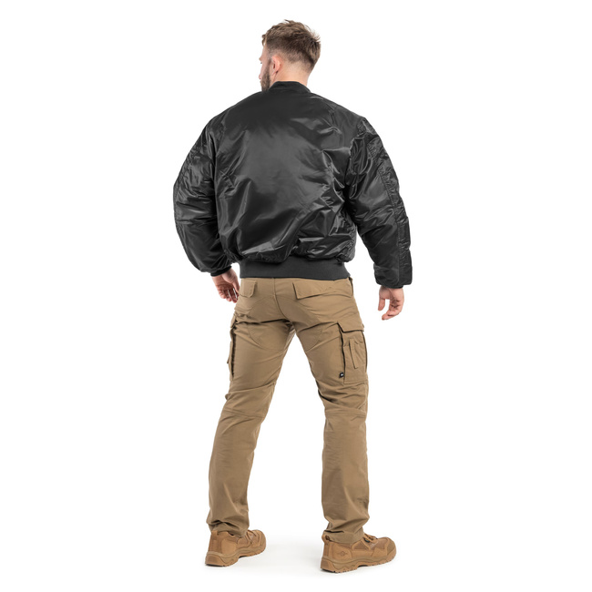 US Black FLIGHT Bomber JACKET MA1 STYLE