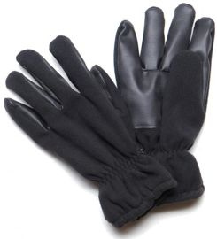 GLOVES FLEECE ´ALPINA´ FINGER W/ PVC PALMS BLACK