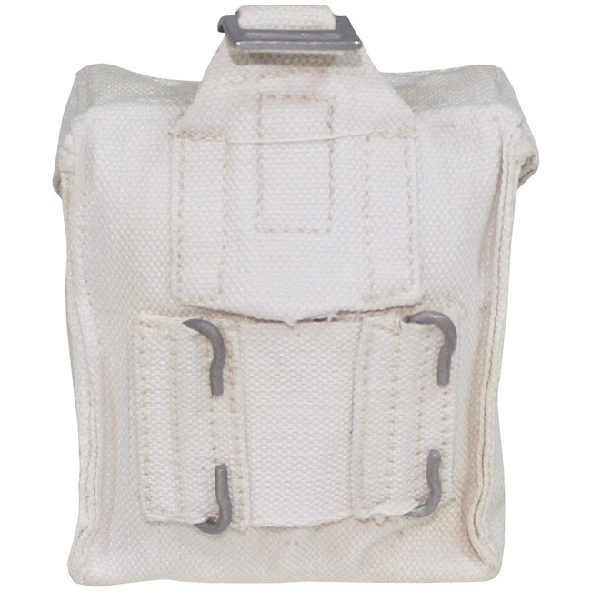 IT pouch, white, Canvas, used 13 x 14 x 5 cm