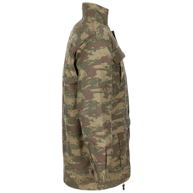 FIELD PARKA JACKET WITH LINING - MODEL M2008 - RIP STOP - TURKISH ARMY MILITARY SURPLUS - CAMO - USED