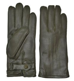 GLOVES GENUINE GERMAN POLICE LEATHER  olive