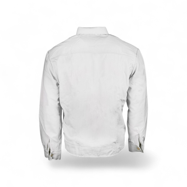 Service Shirt with Two Pockets and Long Sleeves - East German Navy Military Surplus - Volksmarine der NVA - White - Like Ne