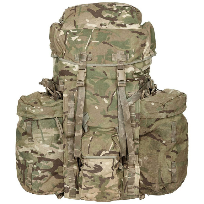 Backpack Infantry Long with Side Pouches - British Army Military Surplus - MTP Camo - IRR - Used