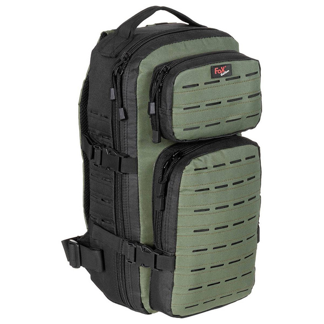 Bag, backpack - "Assault Travel" - 20 l - black/OD green