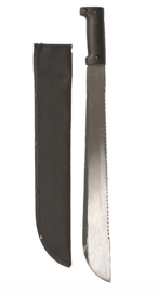 18 STEEL MACHETE WITH SAW BACK