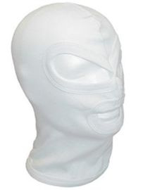 BALACLAVA 3-HOLE THIN COTTON WHITE