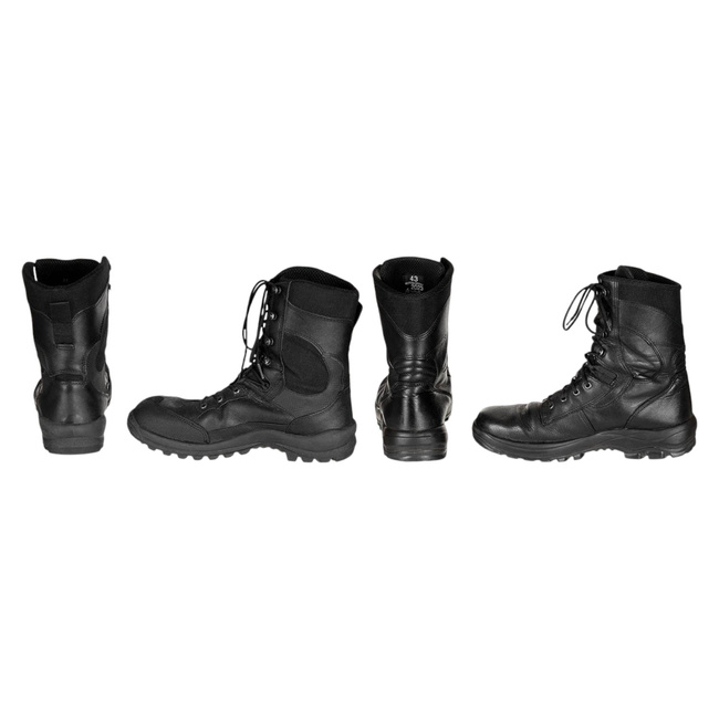 LIGHT COMBAT BOOTS - AUSTRIAN ARMY MILITARY SURPLUS - BLACK - USED