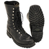 SKI TOURING BOOTS WITH STIFF SOLE, UNLINED - AUSTRIAN ARMY MILITARY SURPLUS - BLACK - USED