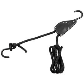 ROPE - 6 mm - 2 m - RATCHET TIE DOWN - BLACK - MFH