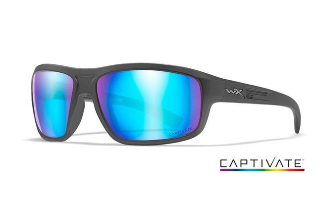 Glasses - Wileyx - CONTEND - Captivate Blue Mirror Matte Graphite Frame