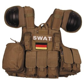 COMBAT VEST - "SWAT" - WITH QUICK RELEASE - MFH® - COYOTE