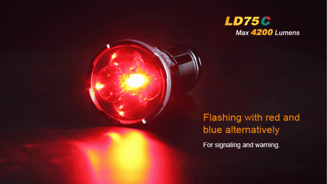 Flashlight Fenix LD75C, water resistant