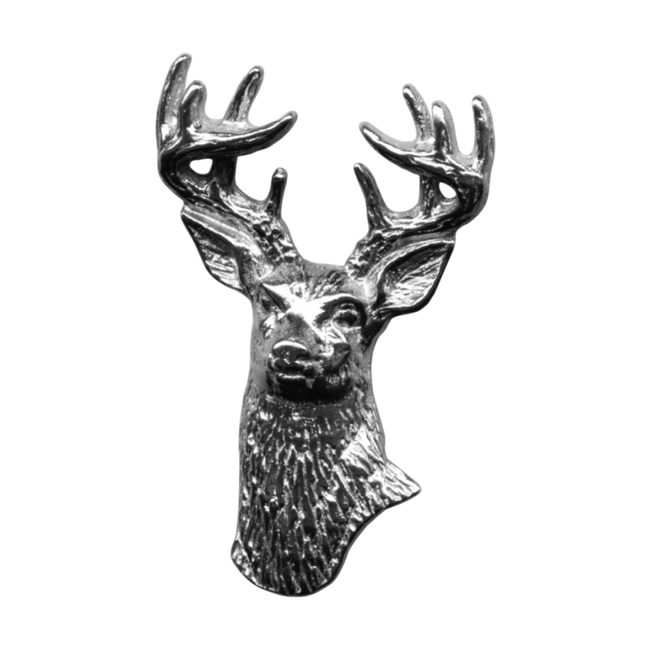 Hunting Hat Pin - Red Deer - Silver