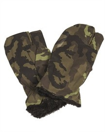 CZECH CAMO 3-FINGER GLOVES LINED M95 USED