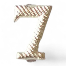 Metallic number - 7 - Silver - Hungarian Army Military Surplus - Like New