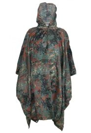 US ARMY STYLE FLECKTARN CAMO RIP-STOP WET WEATHER PONCHO