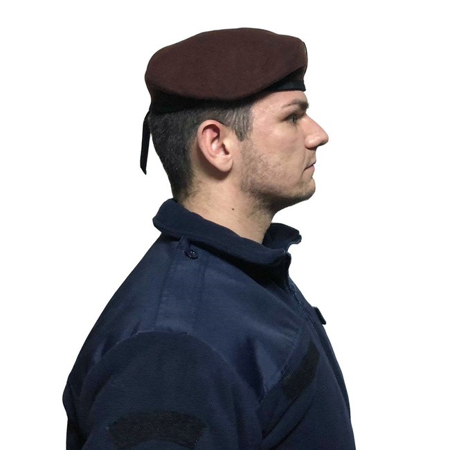 BERET WITH VELCRO INSIGNIA - Lecter Tactical - BROWN