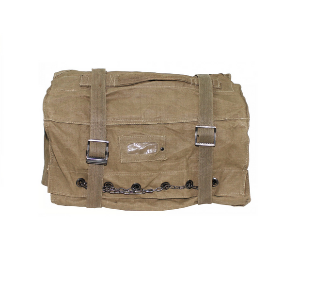 Italian transport sac, blue, used 55 cm x 35 cm x 25 cm, coyote