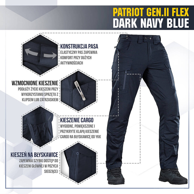 PATRIOT GEN.II FLEX TACTICAL PANTS, BLACK - M-TAC