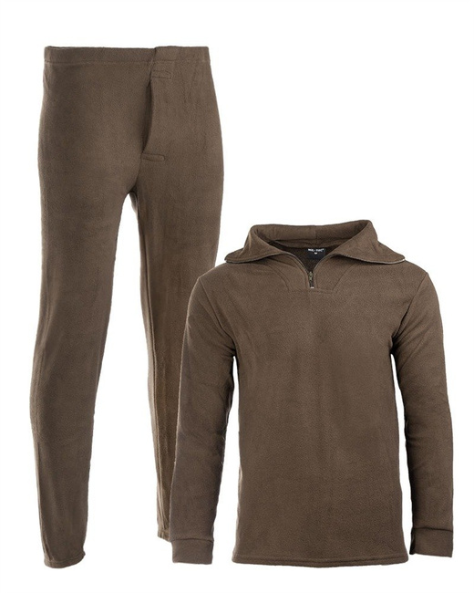 THERMOFLEECE UNDERWEAR SET WITH ZIPPER - Mil-Tec® - OD (Olive Drab)