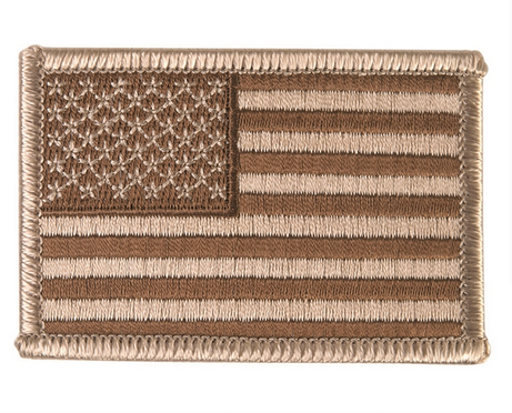 Us Desert Fabric Nation.insignia W.hook&loop Clos. Lg