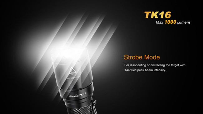 Flashlight Fenix TK16, water resistant