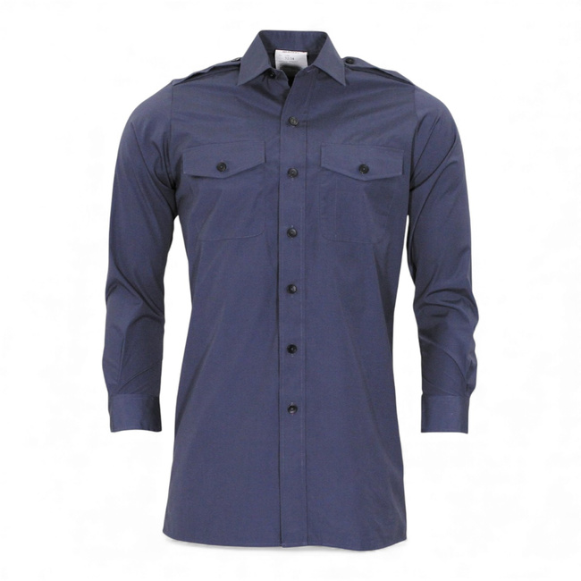 Long Sleeve Shirt - Royal Navy - British Army Military Surplus - Dark Blue - Like New