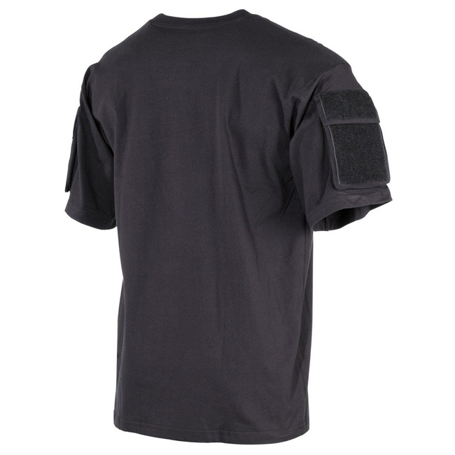 US T-Shirt, black, with sleeve pockets