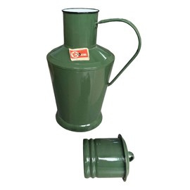 ENAMELED CARAFE WITH LID - 5L - ROMANIAN ARMY MILITARY SURPLUS - IN GOOD CONDITION