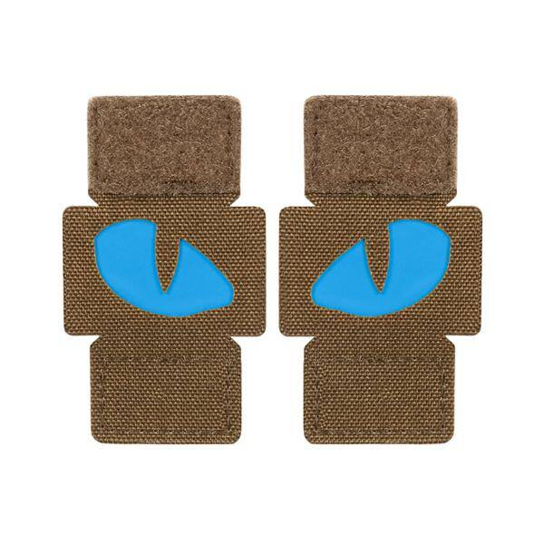 TIGER EYES LASER CUT PATCH (couple) - COYOTE/BLUE - M-TAC