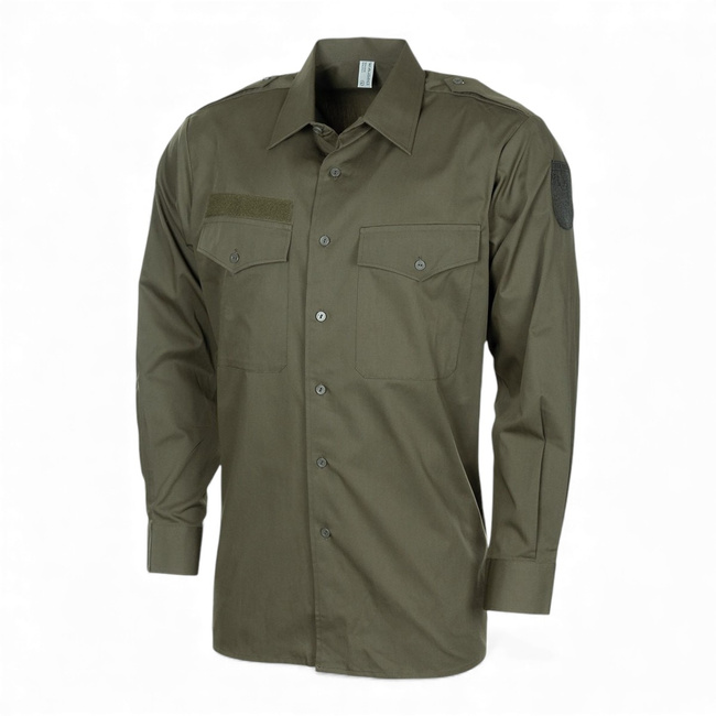 AT Long-Sleeve Shirt - Austrian Army Military Surplus - OD Green - Like New