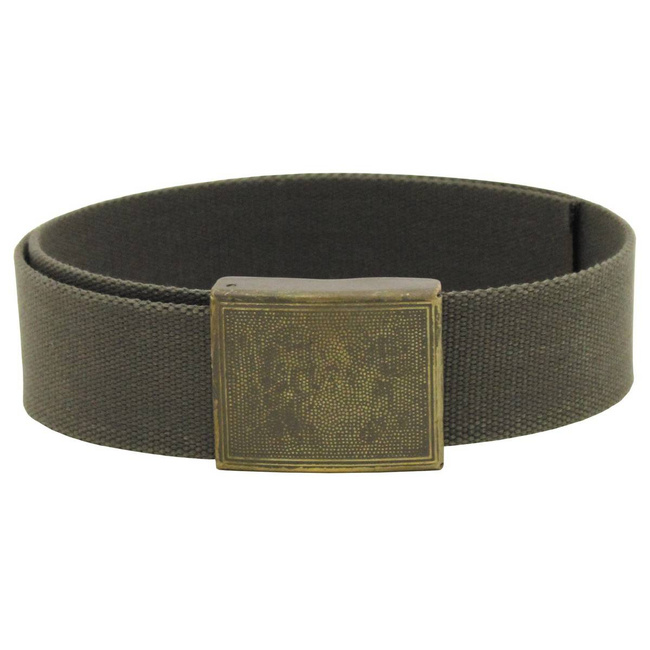 BW BELT - BRASS CLOSURE - OD GREEN - MILITARY SURPLUS - 100 cm, 110 cm