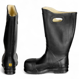 Fire Fighter Boots - AirBoss, Defense - Canadian Army/NATO Military Surplus - Black - Like New