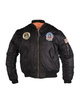 Black MA1® KIDS FLIGHT Bomber JACKET W. PATCHES