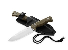 FIXED BLADE KNIFE - LIONSTEEL T6 MICARTA - GREEN