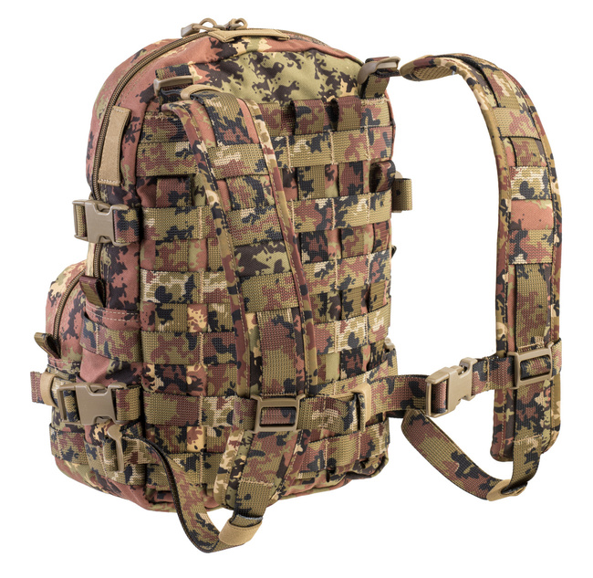 TACTICAL VEST FOR BALLISTIC PLATES - WITH INTEGRATED BACKPACK - Defcon 5® - VEGETATO ITALIANO