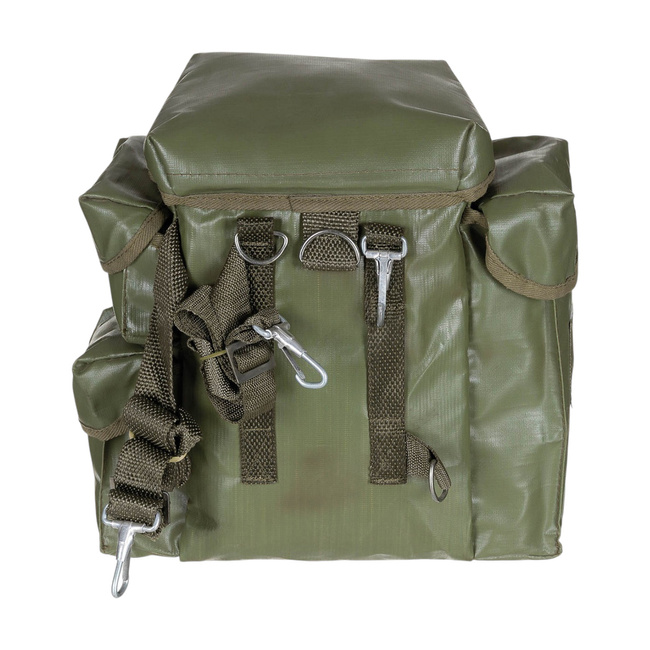 PVC BAG FOR PROTECTIVE MASK - POLISH ARMY MILITARY SURPLUS - GREEN OD - LIKE NEW