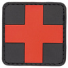 PATCH WITH HOOK AND LOOP FIRST-AID 3D - BLACK / RED - MFH