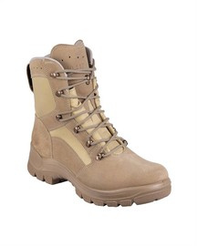 COMBAT BOOTS FOR MEN - MILITARY SURPLUS FROM THE GERMAN ARMY - KHAKI - LIKE NEW