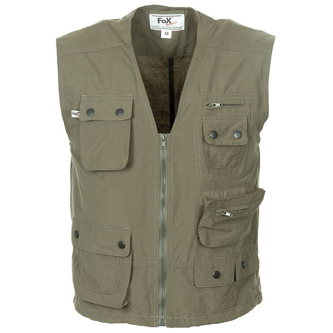 Outdoor Vest, "Microfiber", OD GREEN
