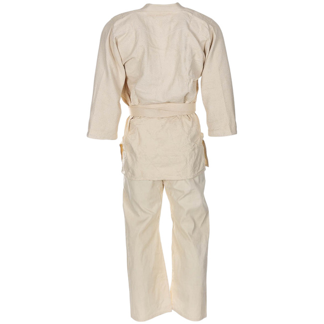 3 PIECE JUDO SUIT 100% COTTON - JACKET, PANTS, BELT - ITALIAN ARMY MILITARY SURPLUS - NATURAL COLOR - LIKE NEW