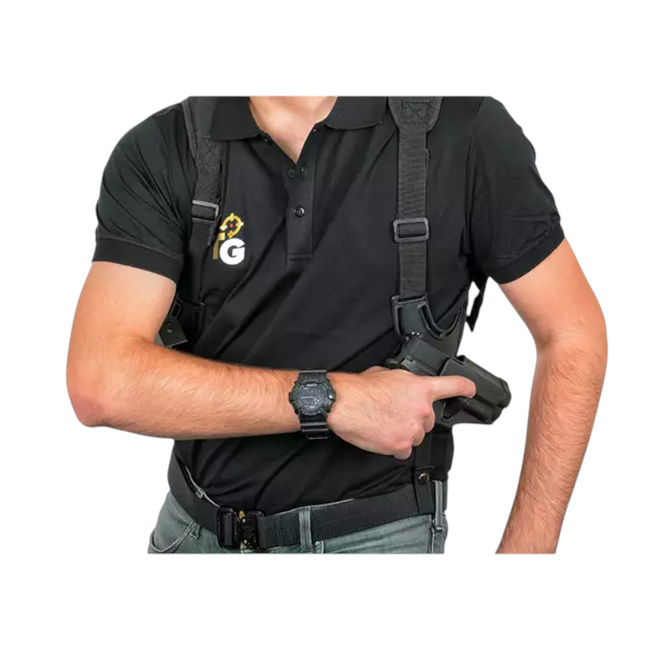 TACTICAL SHOULDER HARNESS - AIRSOFT - BLACK - AMOMAX