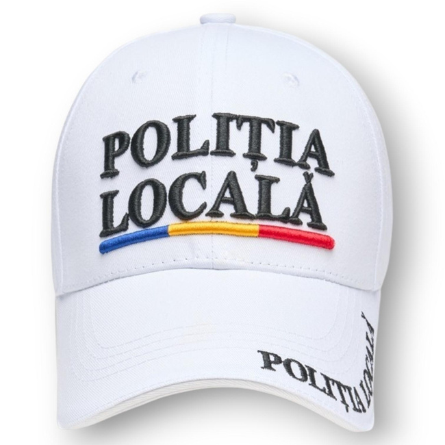 Local Police Cap – 3D Embroidery Premium – Adjustable – White – New Model