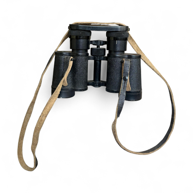 Vintage Binoculars with Neck Strap and Eyepiece Cover – БПЦ4 8x30 – USSR – Rare – Collectible – Military Surplus from the Romanian Army – In Good Condition