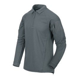 LONG SLEEVE POLO SHIRT - RANGE - Helikon Tex - SHADOW GREY