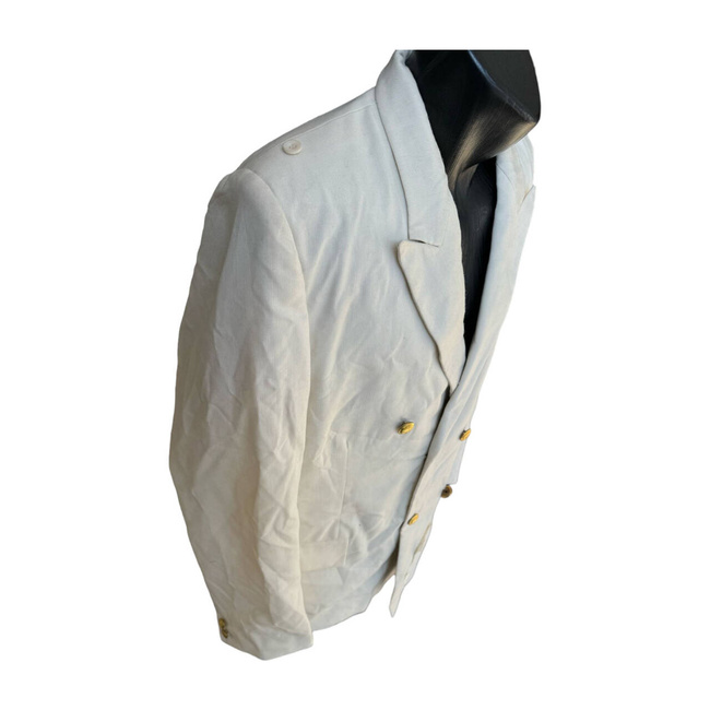 WHITE COSTUM (Ecru) FOR CEREMONY - MILITARY SURPLUS ROMANIAN ARMY - IN GOOD CONDITION