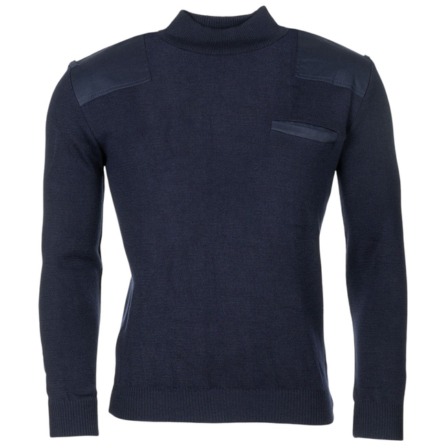 PULLOVER - GERMAN ARMY MILITARY SURPLUS - NAVY BLUE - USED