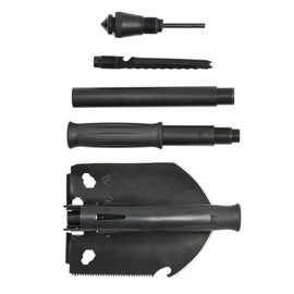 MULTIFUNCTIONAL SHOVEL WITH COVER - BLACK